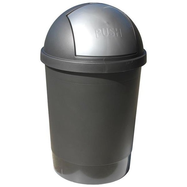 Templeton 50 Litre & 13 gal Return Swivel Lid Waste Bin; Gray TE1410997